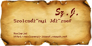 Szolcsányi József névjegykártya