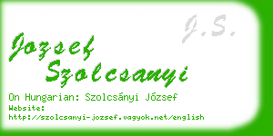 jozsef szolcsanyi business card