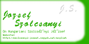 jozsef szolcsanyi business card